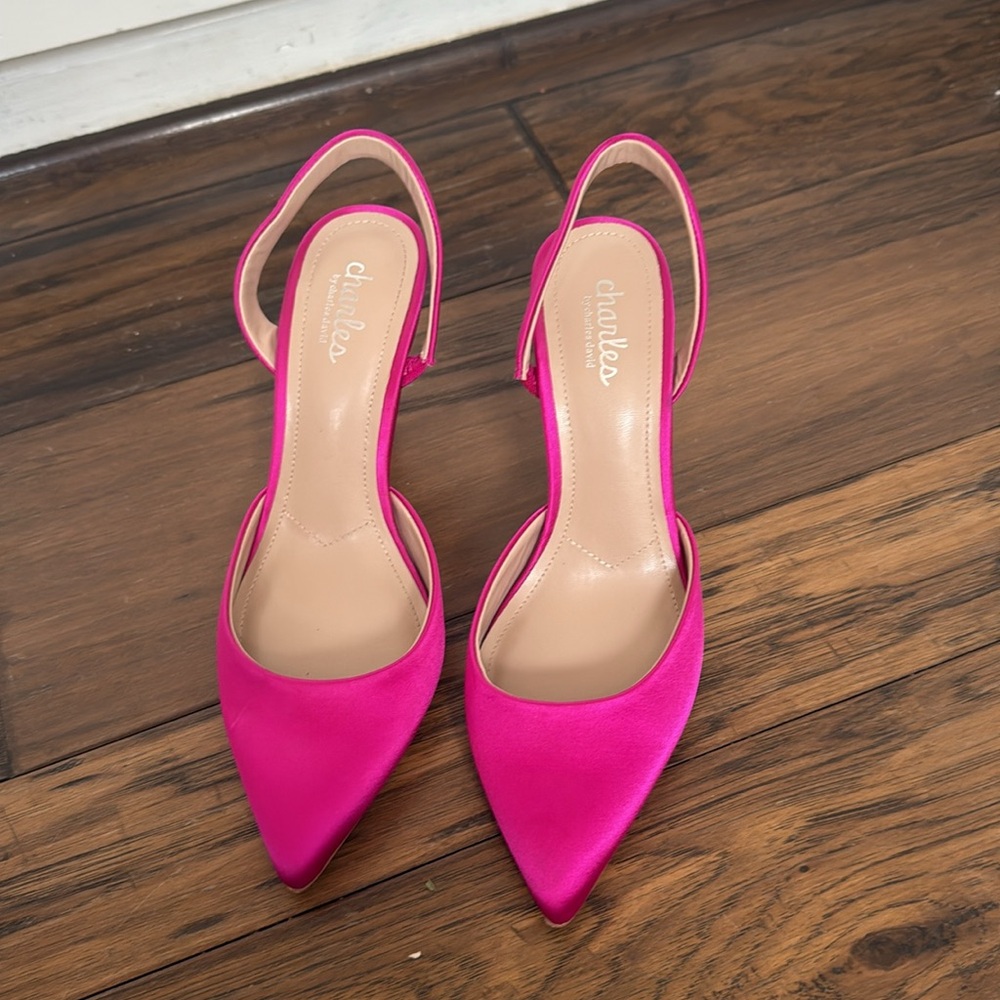 Charles David Fuchsia Slingback Heels - Picture 2 of 7